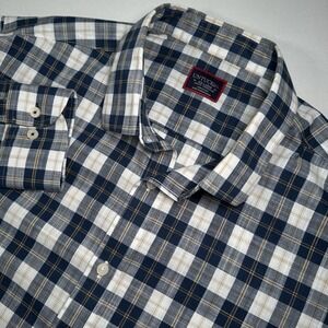 UNTUCKit Shirt Men's XXL Slim Fit Plaid Long Sleeve 100% Cotton Denner WF